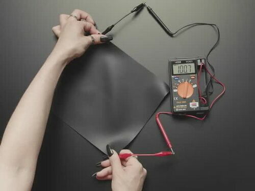 Conductive Rubber Sheet / Stretch Sensor- 200mm x 200mm x 1mm