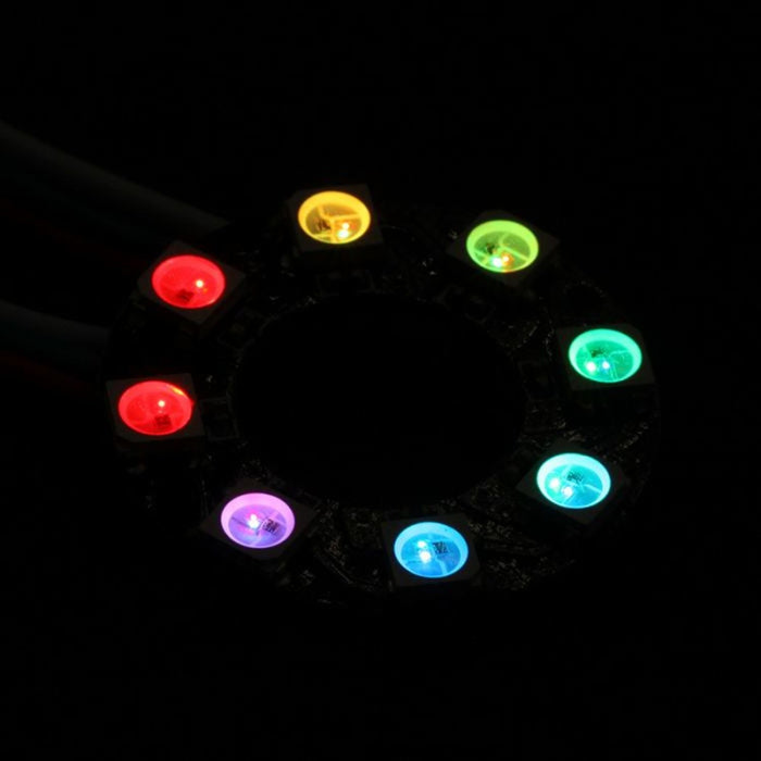 8 RGB Rainbow LED Ring