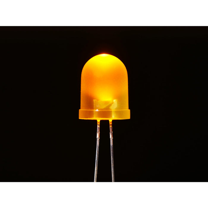 Diffused Yellow 10mm LED (25 pack)