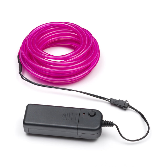 5M Flexible el wire with battery holder 5mm - Purple