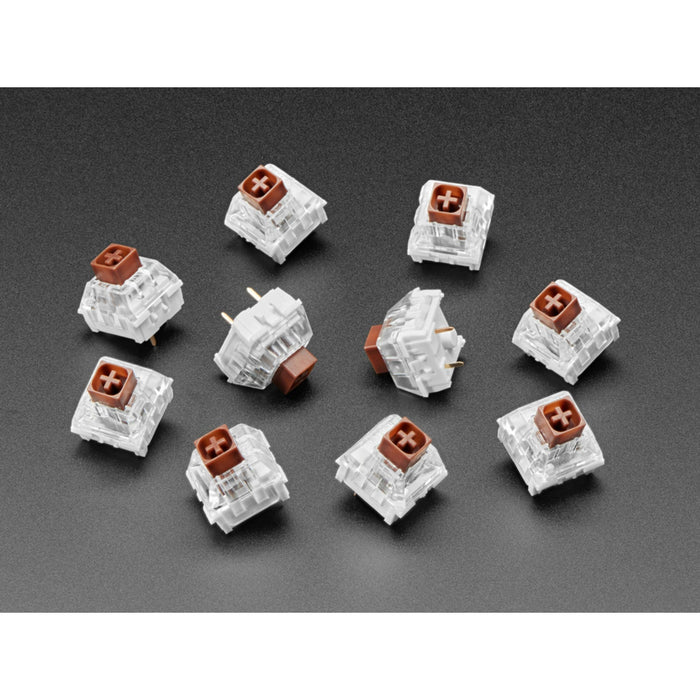 Kailh Mechanical Key Switches - Tactile Brown - 10 pack - Cherry MX Brown Compatible