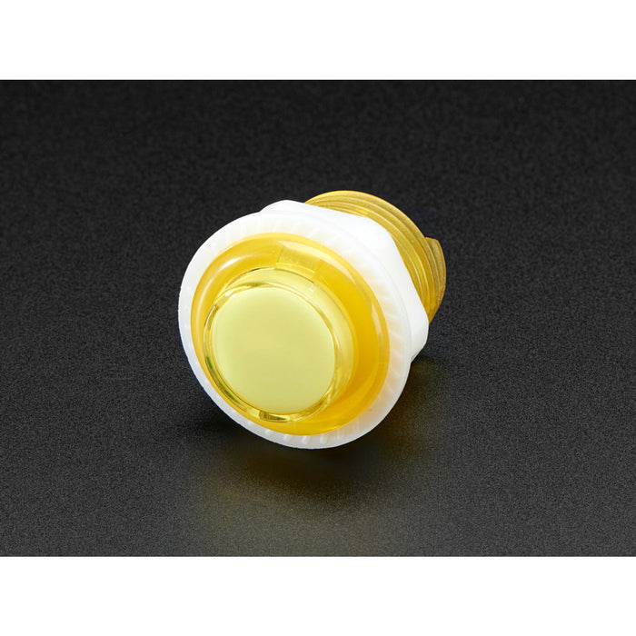 Mini LED Arcade Button - 24mm Translucent Yellow