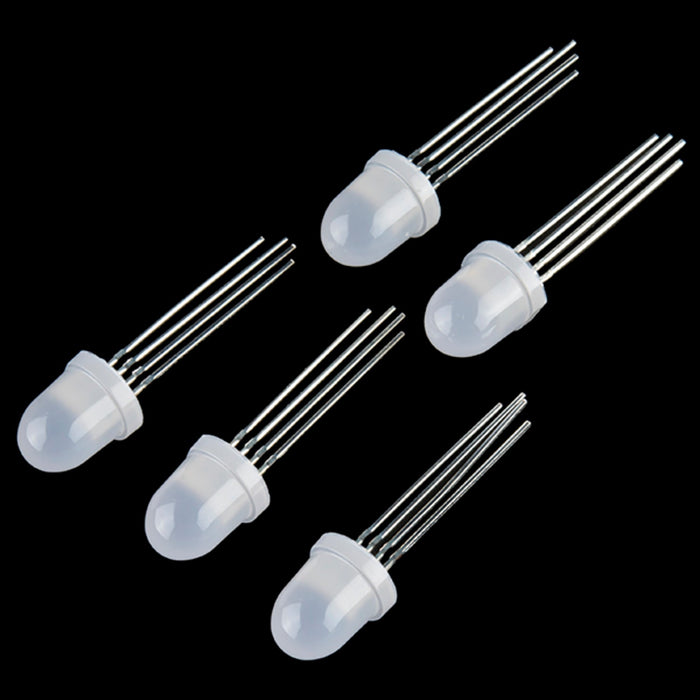 LED - RGB Addressable, PTH, 8mm (5 Pack)