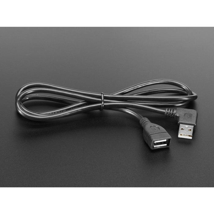 Right Angle Extension USB Cable - A Male to A Female [1 meter / 39 long]