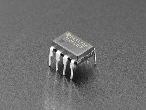 TLC551 IC Timer - CMOS 555 with 1V to 15V power, up to 1.8MHz