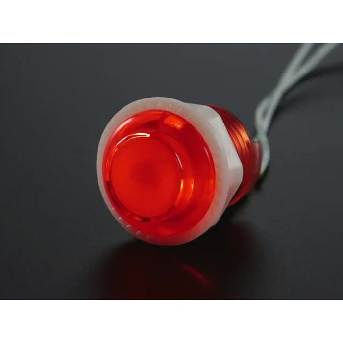 Mini LED Arcade Button - 24mm Translucent Yellow