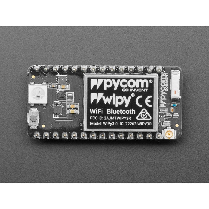 Assembled Pycom WiPy 3.0 with Headers - MicroPython IoT Expansion Board