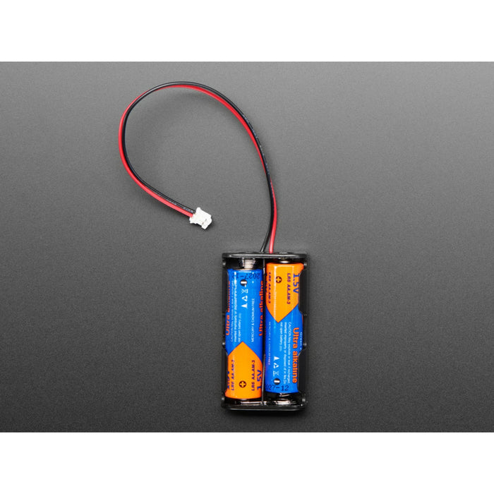 2 x AA Open Battery Holder with JST PH Connector