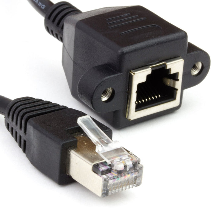 Panel Mount Extension Cables (50cm) - USB micro-B to A