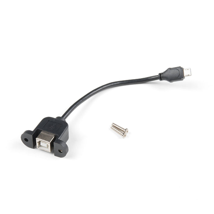 Panel Mount USB-B to Micro-B Cable - 6