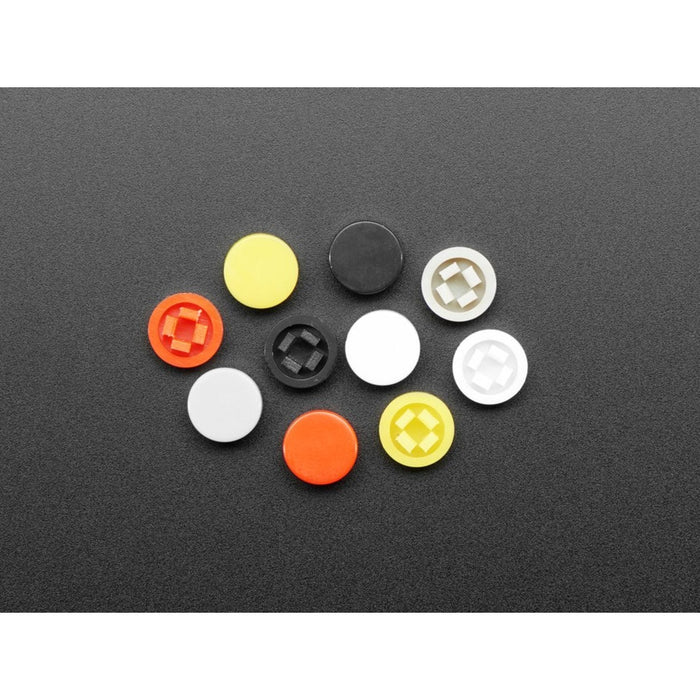 Plastic Button Caps For Square Top (10-pack) - 8mm Diameter