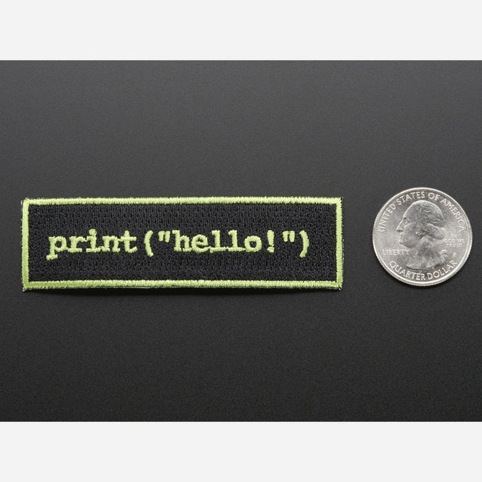 Learn to program Hello world - Skill badge, iron-on patch