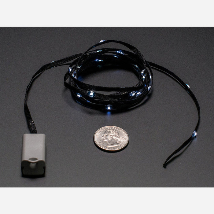 Litex White LEDs on Black Fabric Ribbon Pack - 1.5 meter 30 LEDs