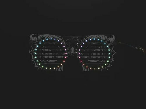Adafruit LED Glasses Front Panel - 116 RGB LEDs with I2C Driver