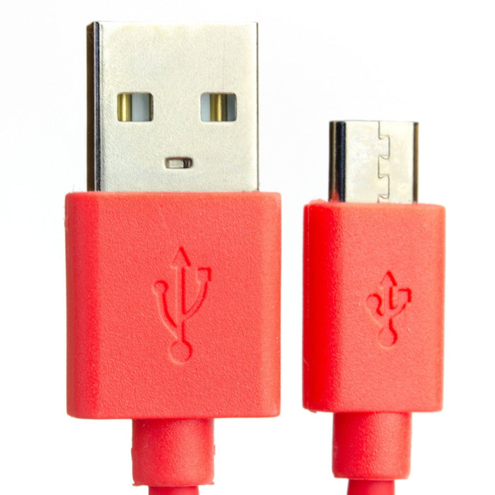 USB A to microB cable - Red - 25cm