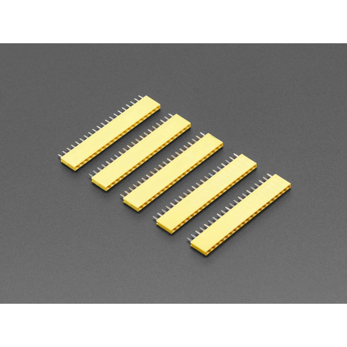 20-pin 0.1 Female Header - Yellow - 5 pack