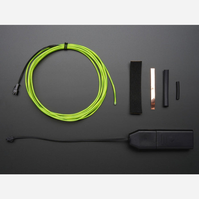 EL wire starter pack - Green 2.5 meter (8.2 ft)