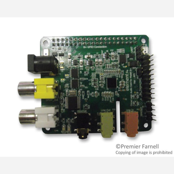 Audio Card for Raspberry Pi B+, 2B
