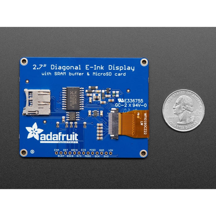 Adafruit 2.7 Tri-Color eInk / ePaper Display with SRAM - Red Black White