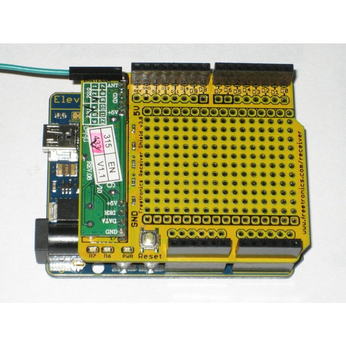 Receiver Shield for Arduino: 315MHz / 433MHz