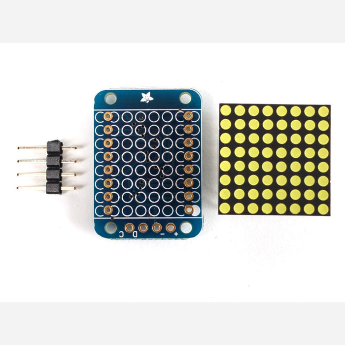Adafruit Mini 0.7 8x8 LED Matrix w/I2C Backpack - Ultra Bright White