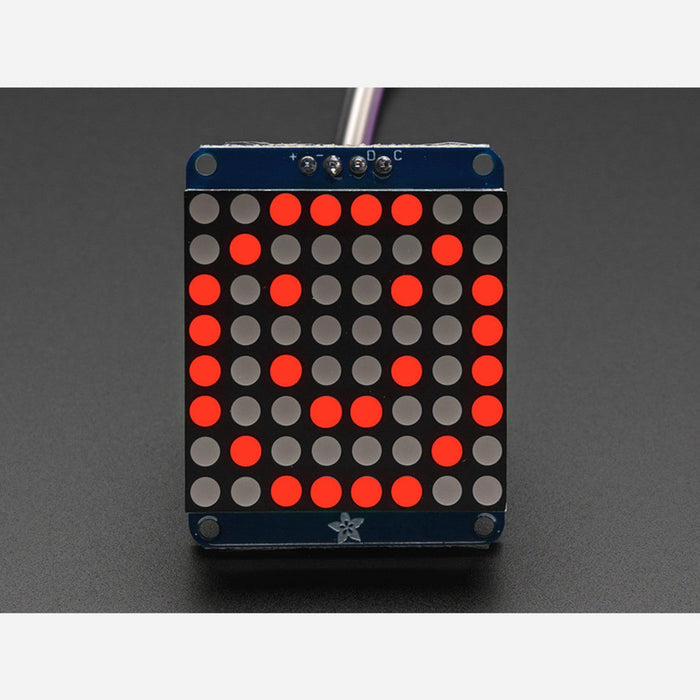 Adafruit Small 1.2 8x8 LED Matrix w/I2C Backpack - Red