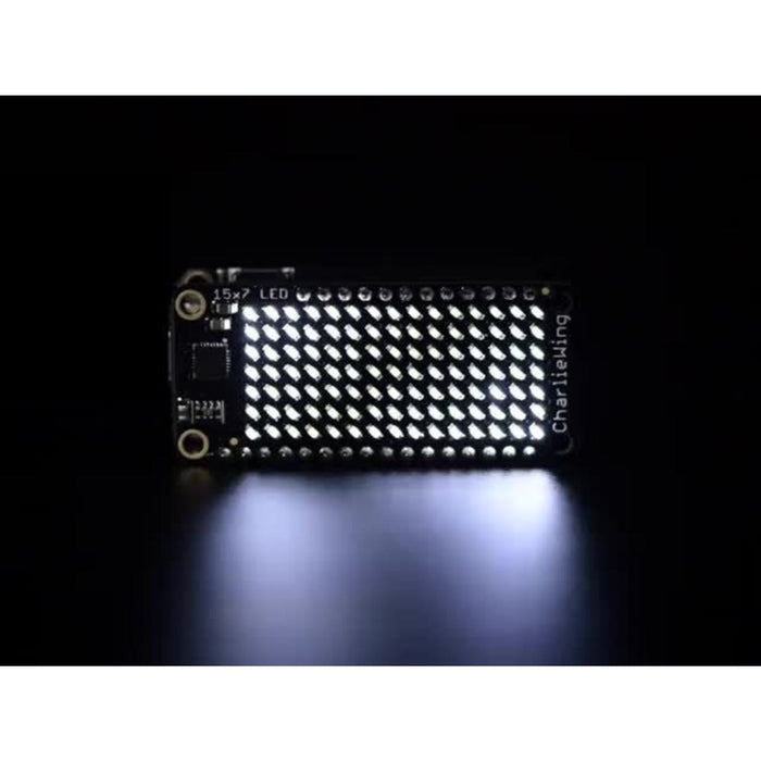 Adafruit 15x7 CharliePlex LED Matrix Display FeatherWing - Warm White