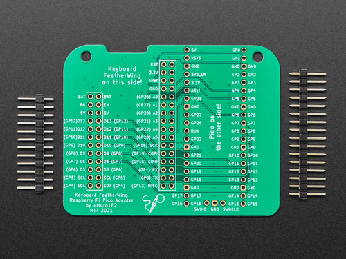 Raspberry Pi Pico Adapter PCB for Keyboard FeatherWing