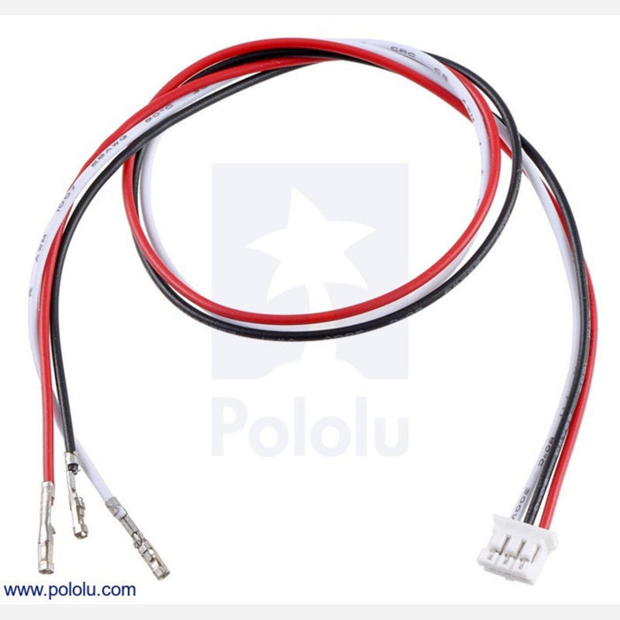 3-Pin Female JST PH-Style Cable (30 cm) with Female Pins for 0.1 Housings