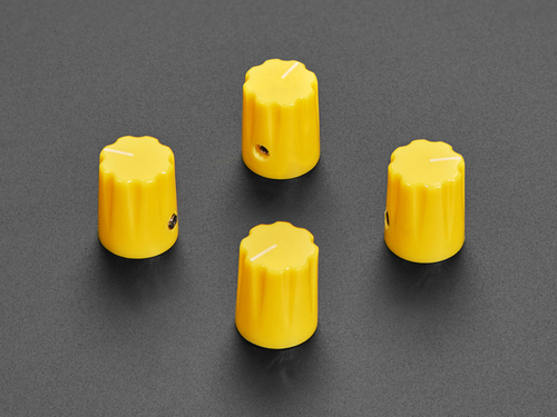 Yellow Micro Potentiometer Knob - 4 pack