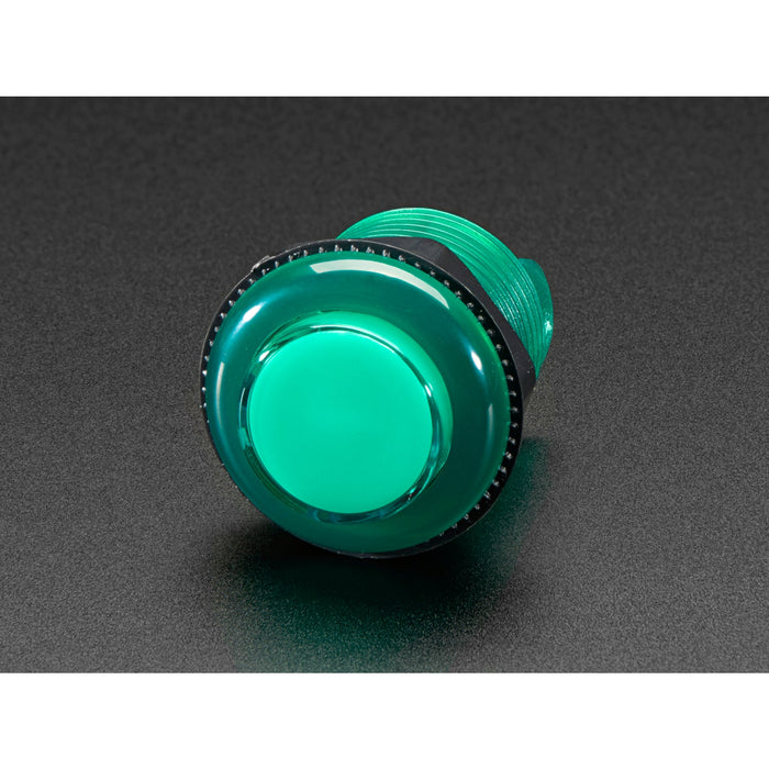 Arcade Button with LED - 30mm Translucent Green