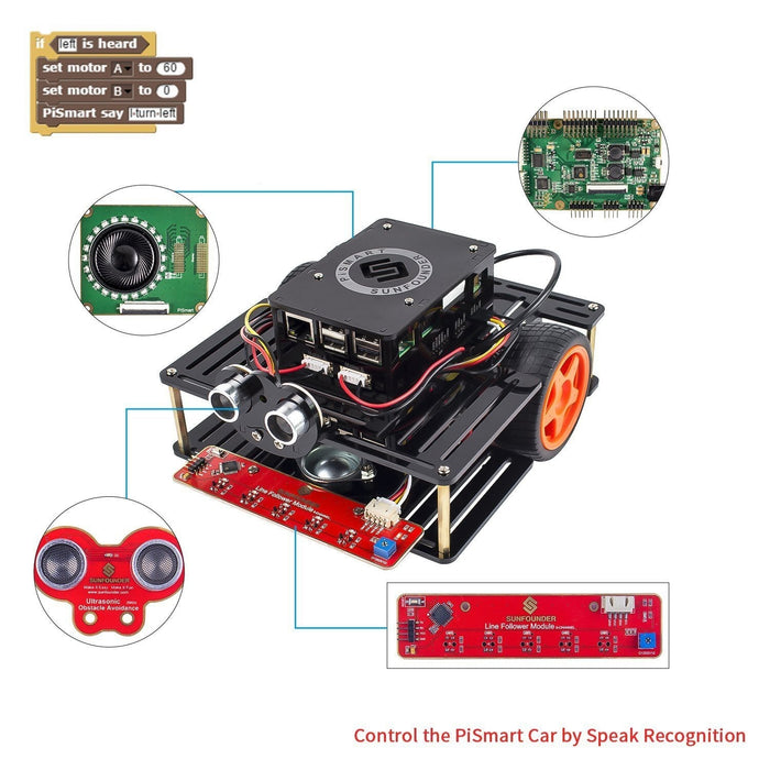 Raspberry Pi Smart Robot Car Kit (Pi is included)