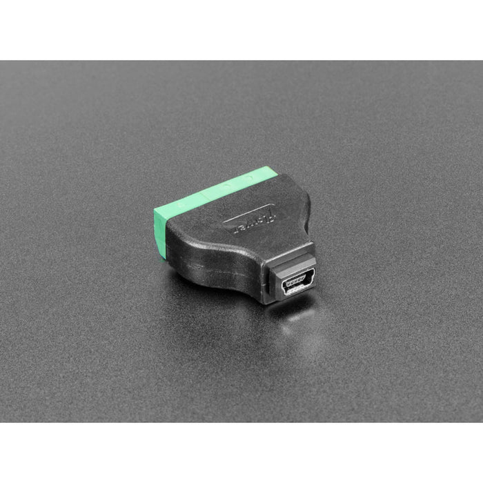 USB Mini B Female Socket to 5-pin Terminal Block