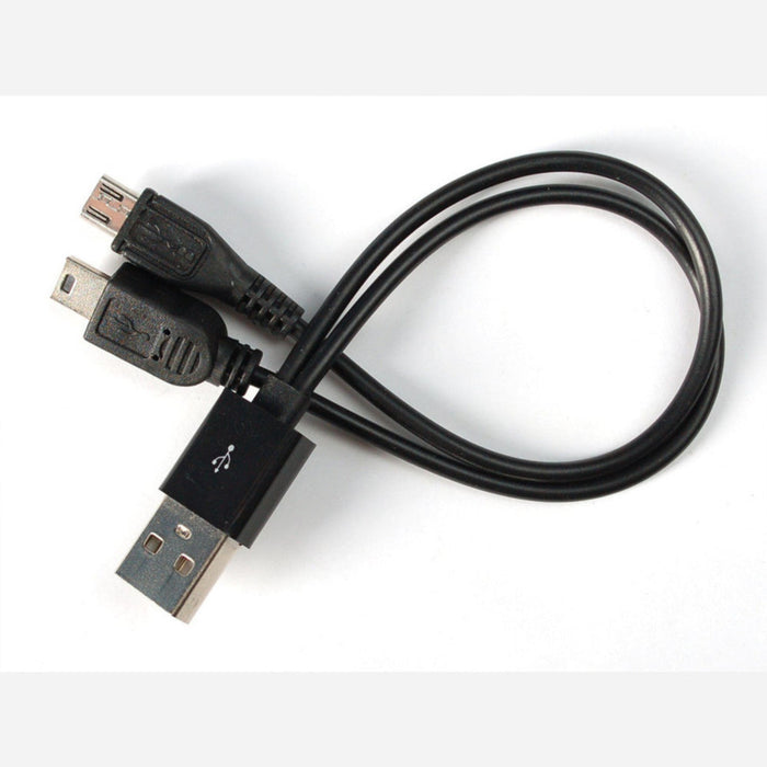 USB cable - 8 A to Mini B Charging and Micro B Data