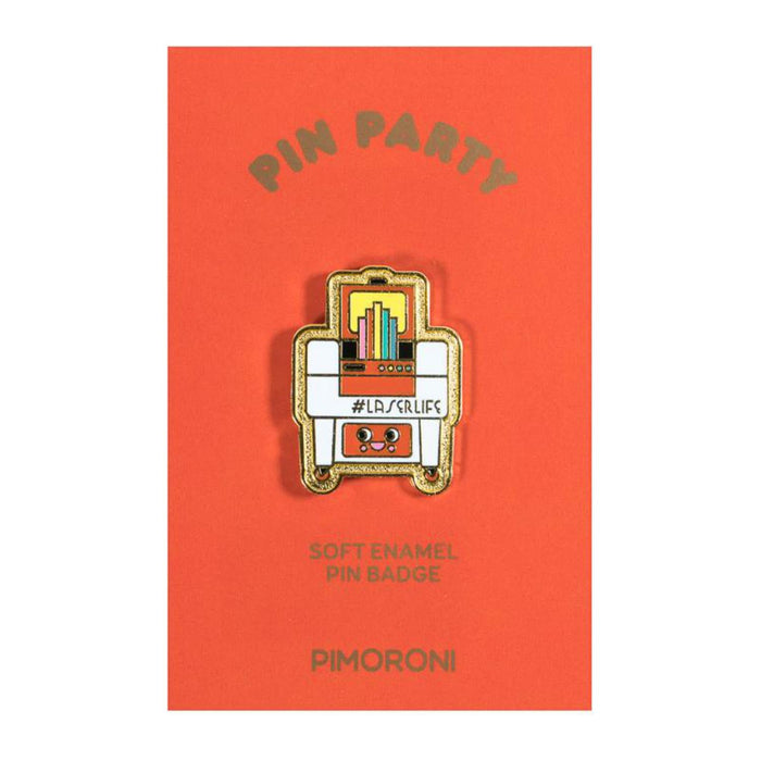 Pimoroni Pin Party Enamel Pin Badge - #LASERLIFE