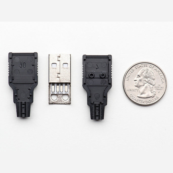 USB DIY Connector Shell - Type A Male Plug