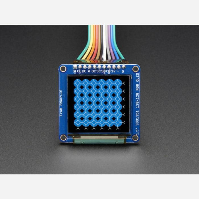 OLED Breakout Board - 16-bit Color 1.5 w/microSD holder
