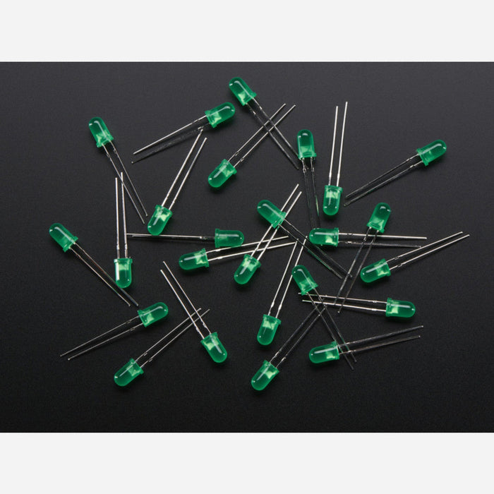 Diffused Green 5mm LED (25 pack)