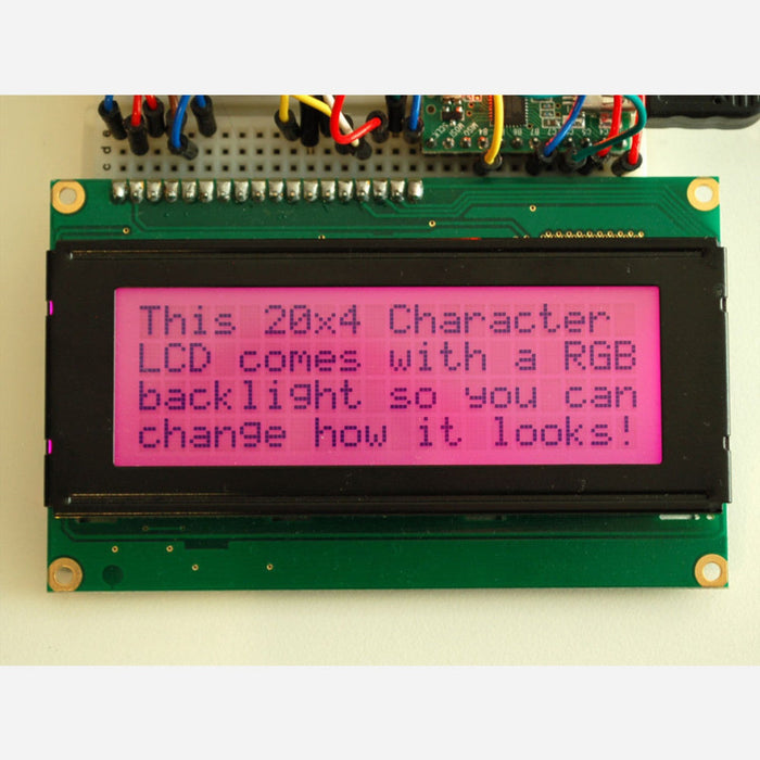 RGB backlight positive LCD 20x4 + extras [black on RGB]