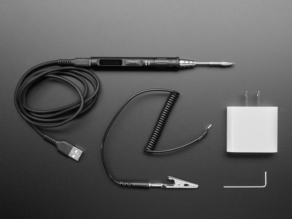 USB C Powered Soldering Iron - Adjustable Temperature Pen-Style - TS80