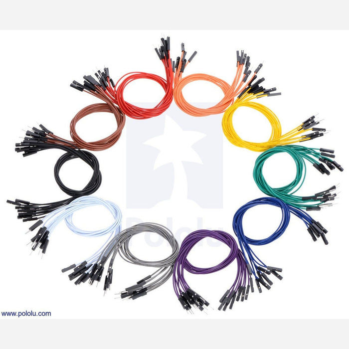 Premium Jumper Wire 50-Piece Rainbow Assortment M-M 6