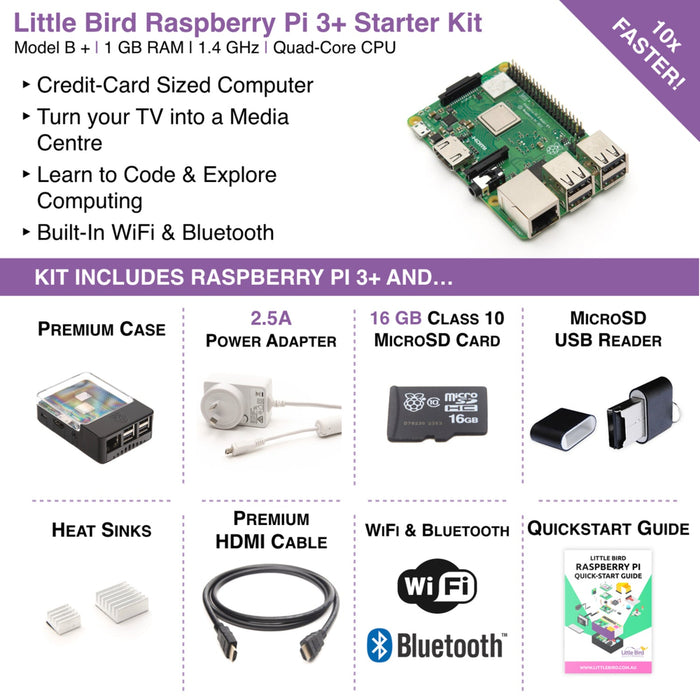 Little Bird Raspberry Pi 3 Plus Complete Starter Kit