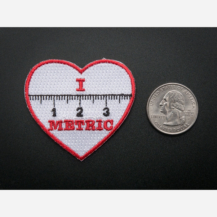 I heart METRIC - Skill badge, iron-on patch