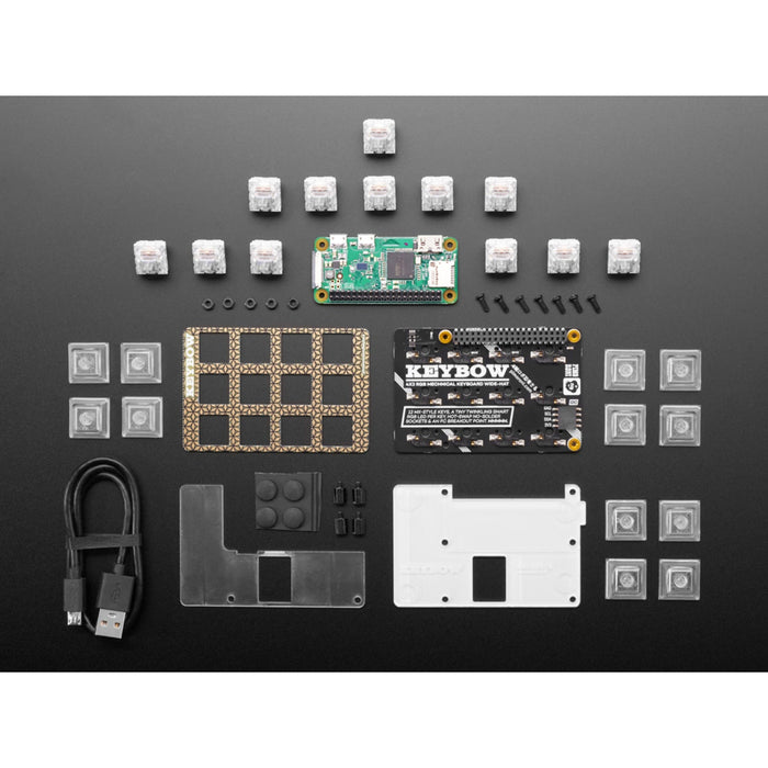Pimoroni Keybow Mini Mechanical Keyboard Kit with Raspberry Pi - Linear (Soft) Switches