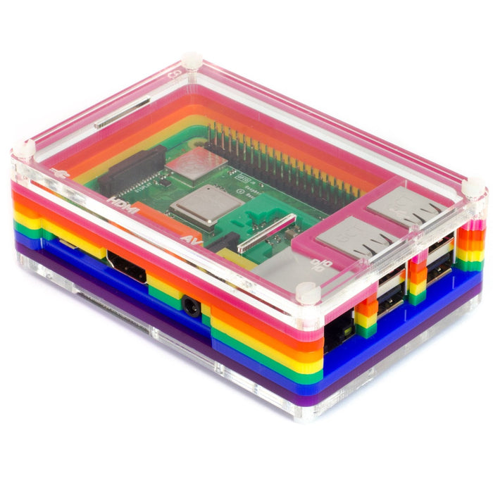 Pibow 3 B+ (Raspberry Pi 3 B+, 3,  2) - Rainbow