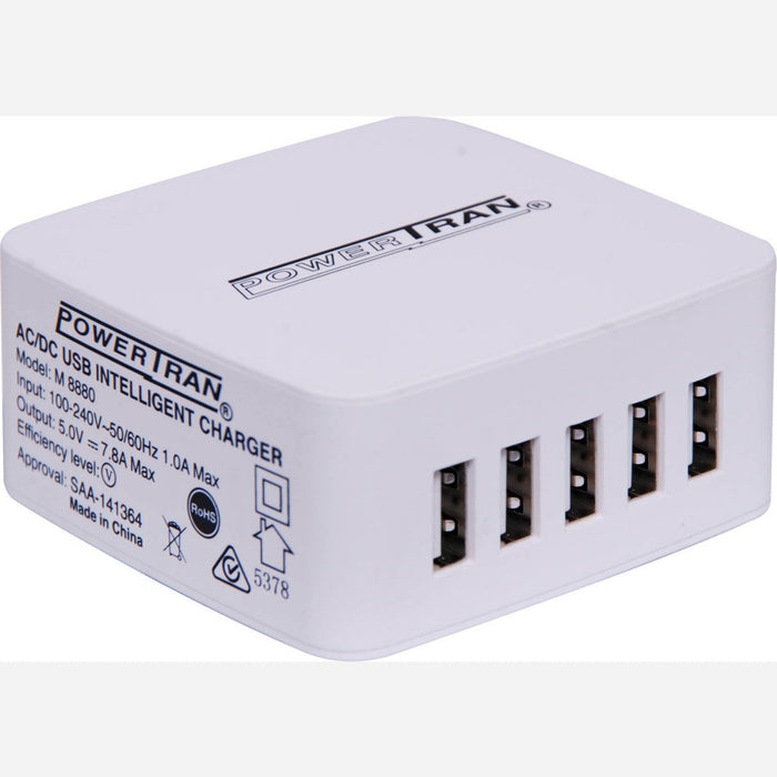 5 Output Intelligent 7.8A High Current USB Charger