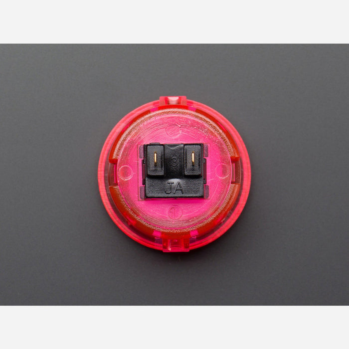 Arcade Button - 30mm Translucent Pink