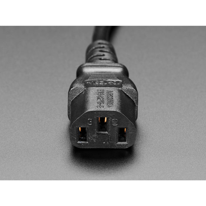 Power Cord Cable w/ 3 Conductor PC Power Connector Socket [6ft 18AWG]