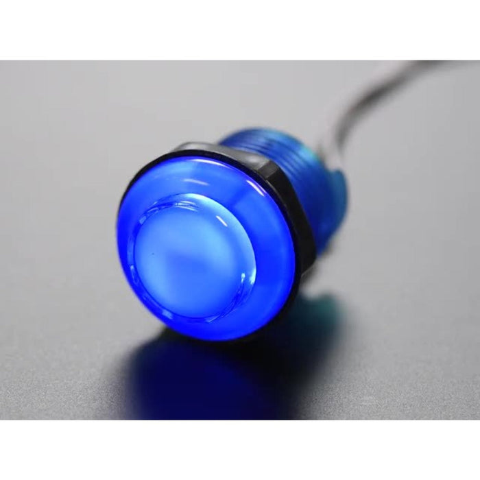 Arcade Button with LED - 30mm Translucent Clear