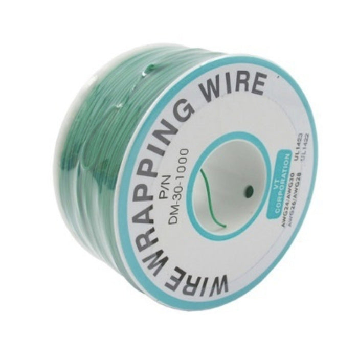 Green Wire Wrap Wire on Spool 250m 30AWG